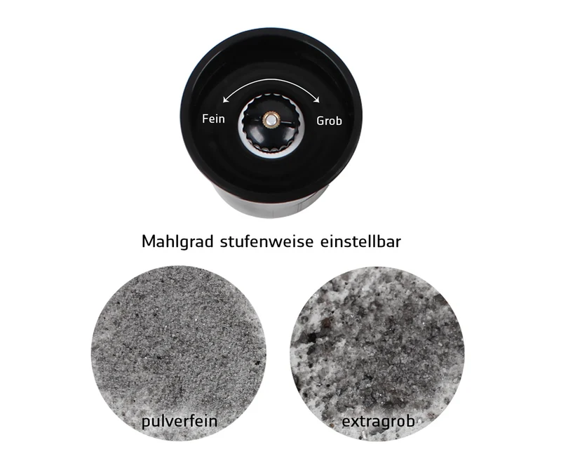 emmi-Life Schwarzsalz inkl. Salzmühle 180g