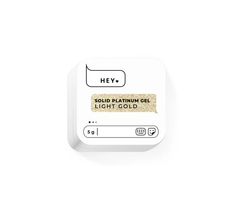 LIGHT GOLD - Solid Platinum Art Gel 5g HEYLOVE