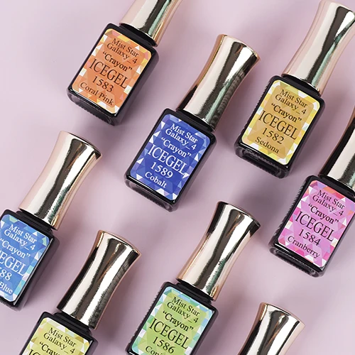ICEGEL Crayon Mist Star Galaxy line gel polish, 8 colors 1582-1589