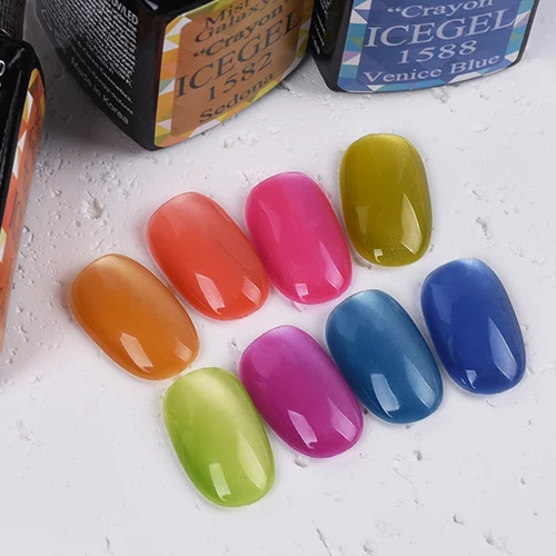 ICEGEL Crayon Mist Star Galaxy line gel polish, 8 colors 1582-1589