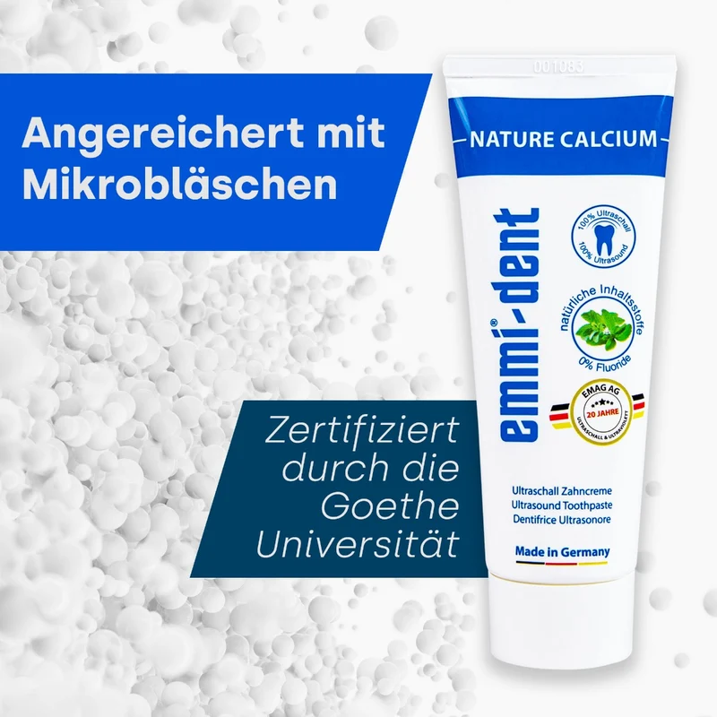 emmi-Dent Ultraschall-Zahncreme nature Calcium 75ml