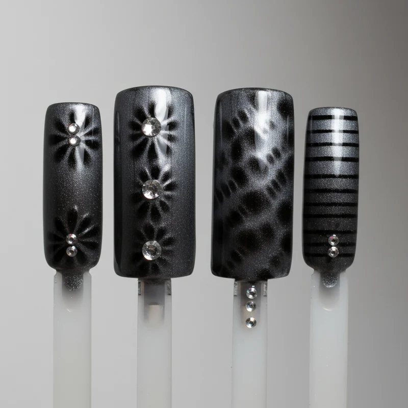 Cat-Eye Magnet Pen - Flower & Stripes