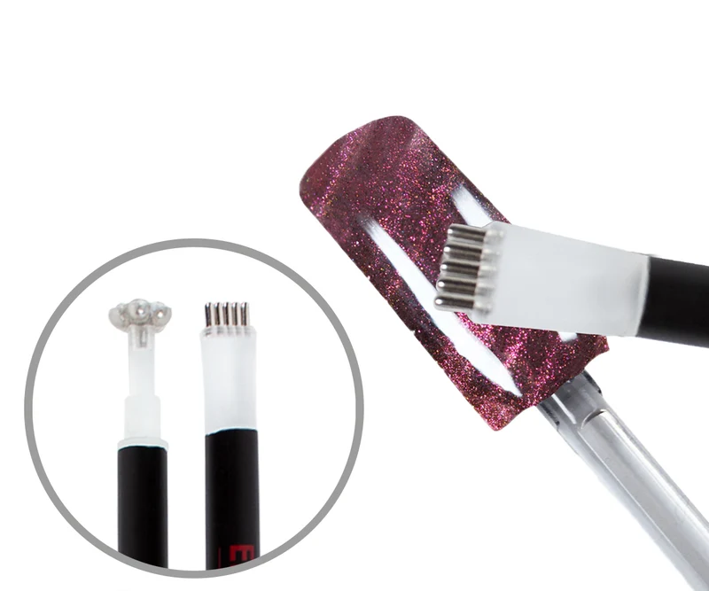 Cat-Eye Magnet Pen - Flower & Stripes