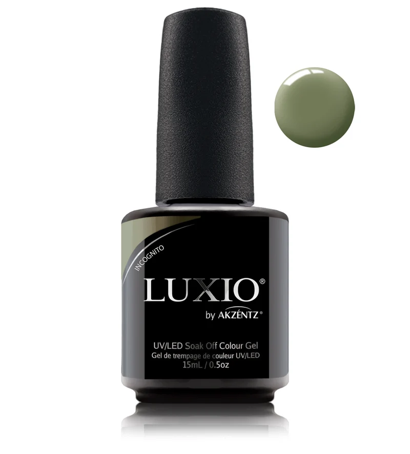 Luxio Incognito Sage Green Gel nail polish