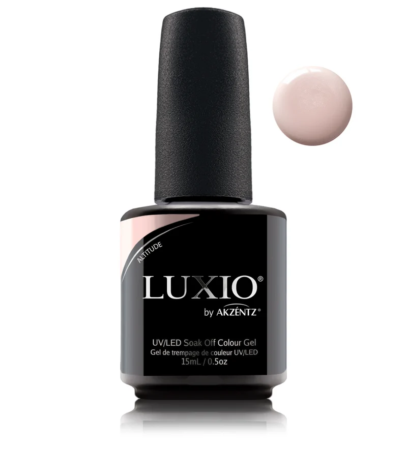 Luxio Altitude Pink gel nail polish with shimmer
