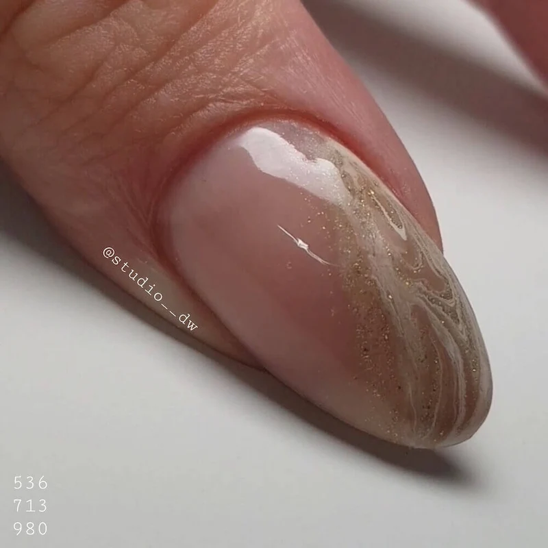 #713 Premium-GLITTER Color Gel 5ml Gold