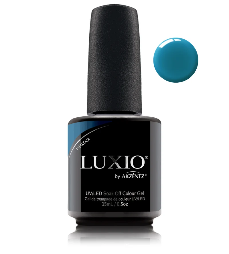 Luxio Peacock Teal gel nail polish