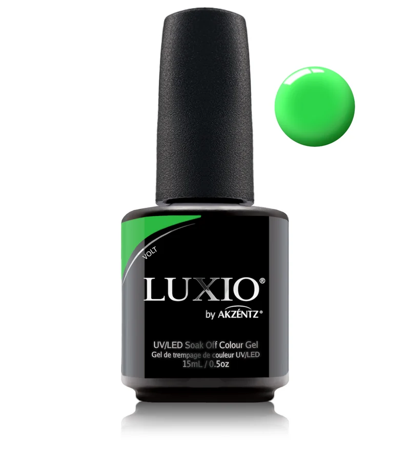Luxio Volt Neon green gel nail polish