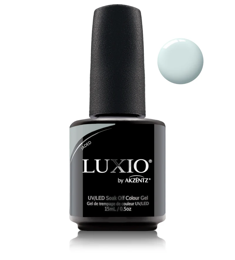 Luxio Jaded (semi-sheer) Blue gel nail polish