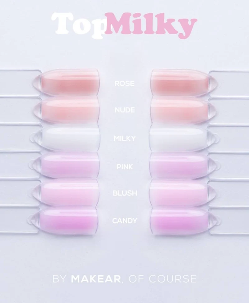 Milky Pink - Top Coat (No Wipe) OHNE HEMA 8ml MAKEAR