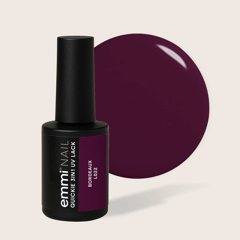 3-in-1 UV-Nagellack Quickie Bordeaux 7,5ml | L022