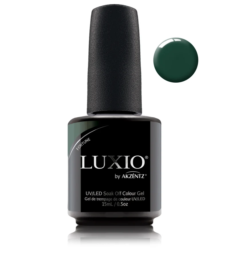 Luxio Fortune Forest green gel nail polish