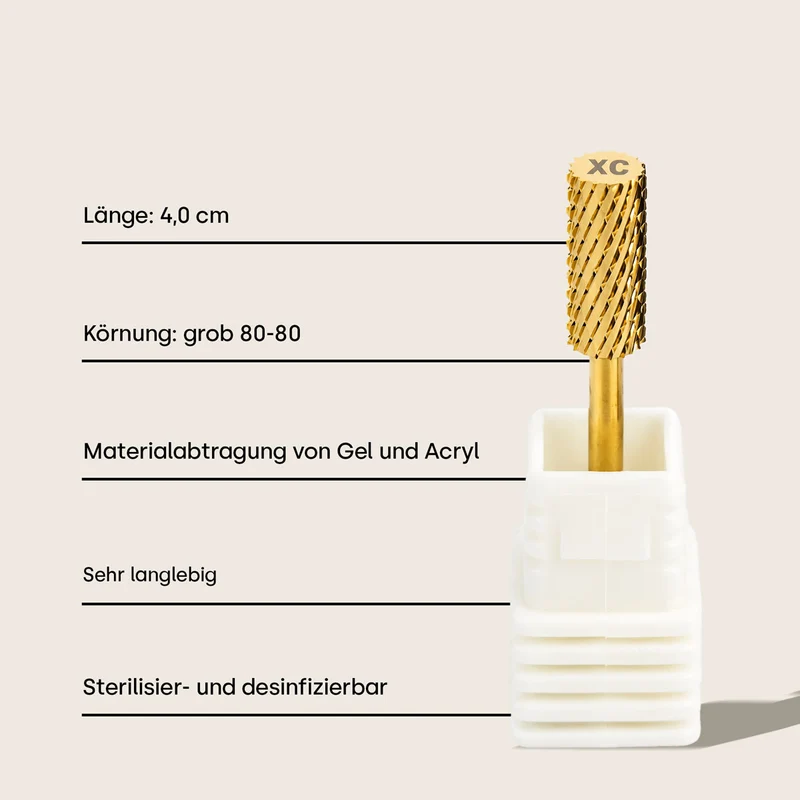 Nagelfräser Hartmetall-Bit Zylinder grob