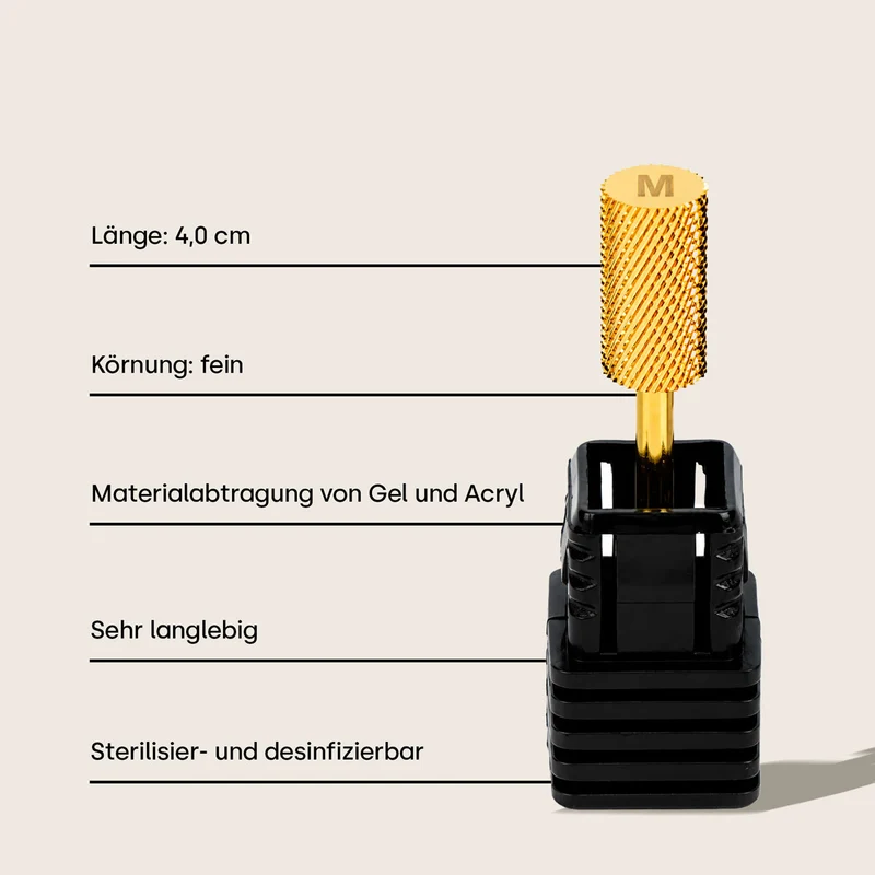 Nagelfräser Hartmetall-Bit Zylinder fein