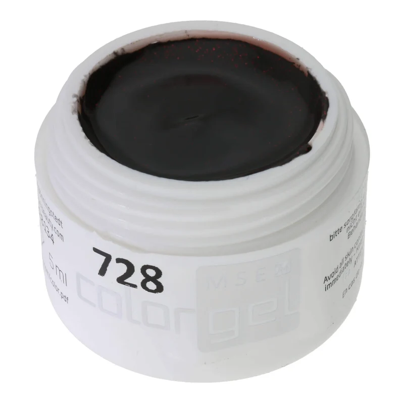 #728 Premium-GLITTER Color Gel 5ml Rot