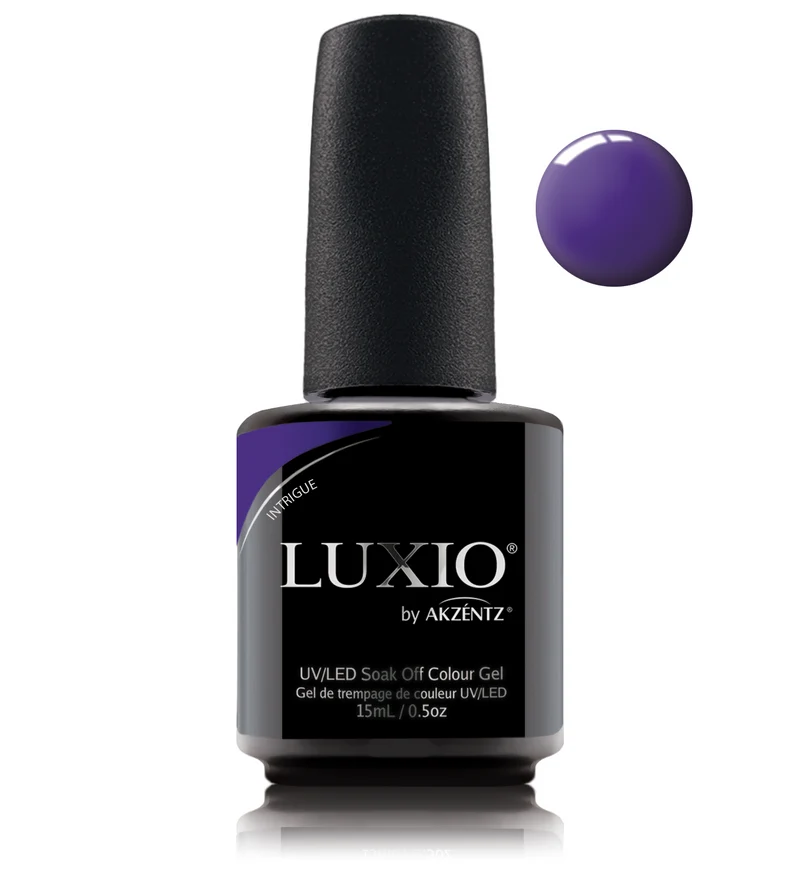 Luxio Intrigue Violet purple gel nail polish
