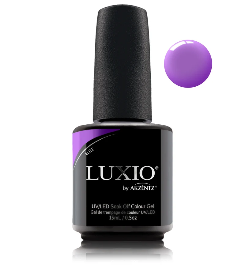 Luxio Elite Fuchsia purple gel nail polish