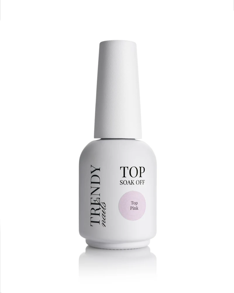 Pink Top Coat NO WIPE 10/15ml von Trendy Nails TPO-Free