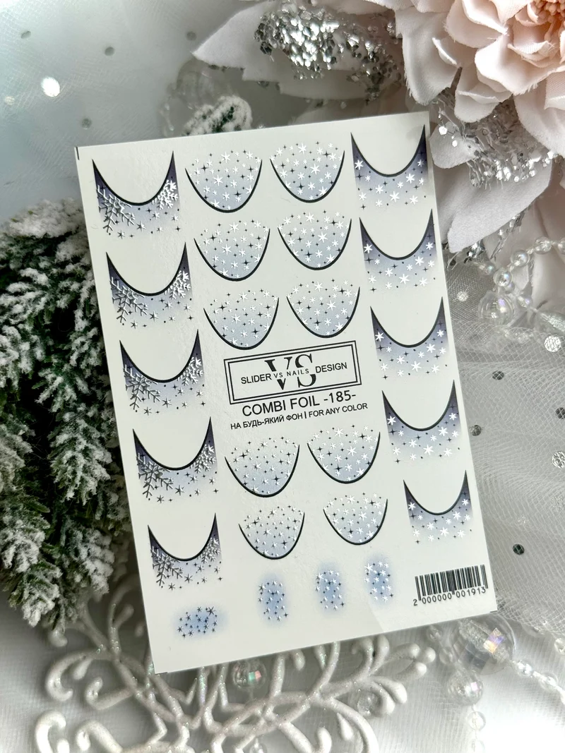 Slider mit Folie (Wasserlösliche Aufkleber) von VS Nails 185 COMBI FOIL