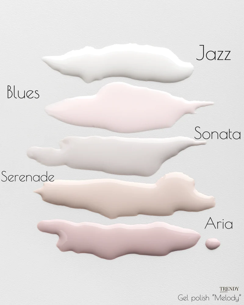 Gel Polish Melody Collection (5x8ml) von Trendy Nails (TPO/HEMA-free)
