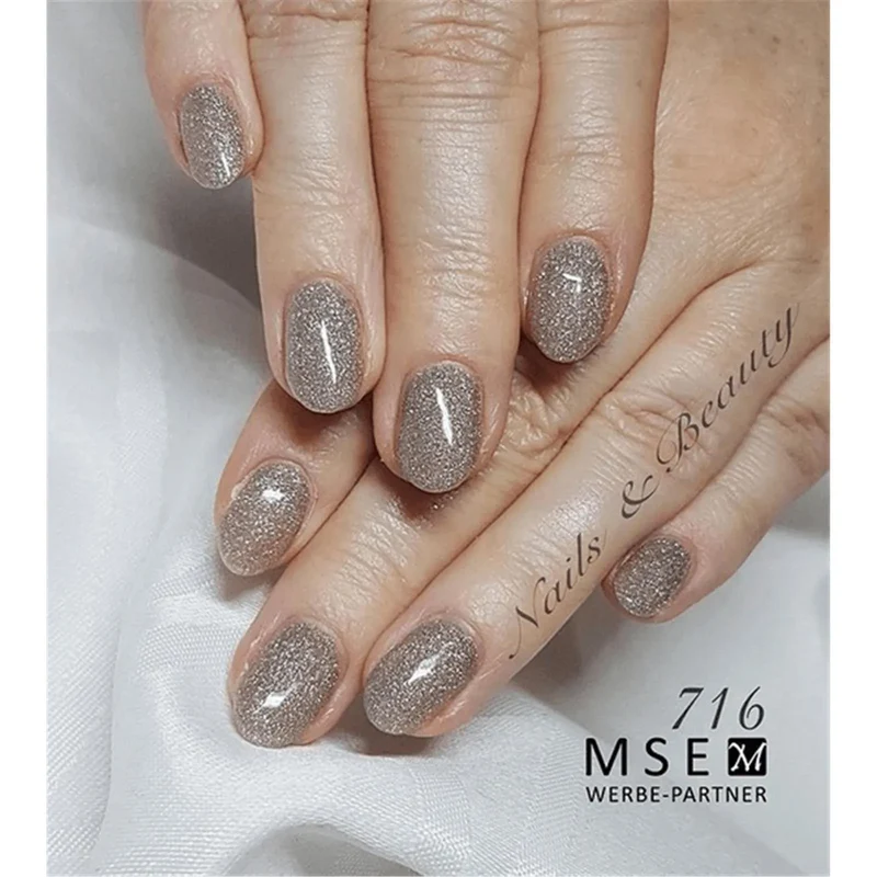 #716 Premium-GLITTER Color Gel 5ml Beige/leichter Lilastich
