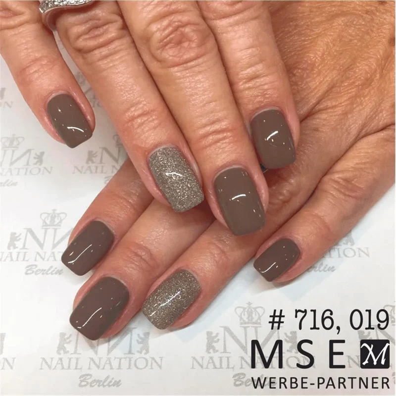 #716 Premium-GLITTER Color Gel 5ml Beige/leichter Lilastich