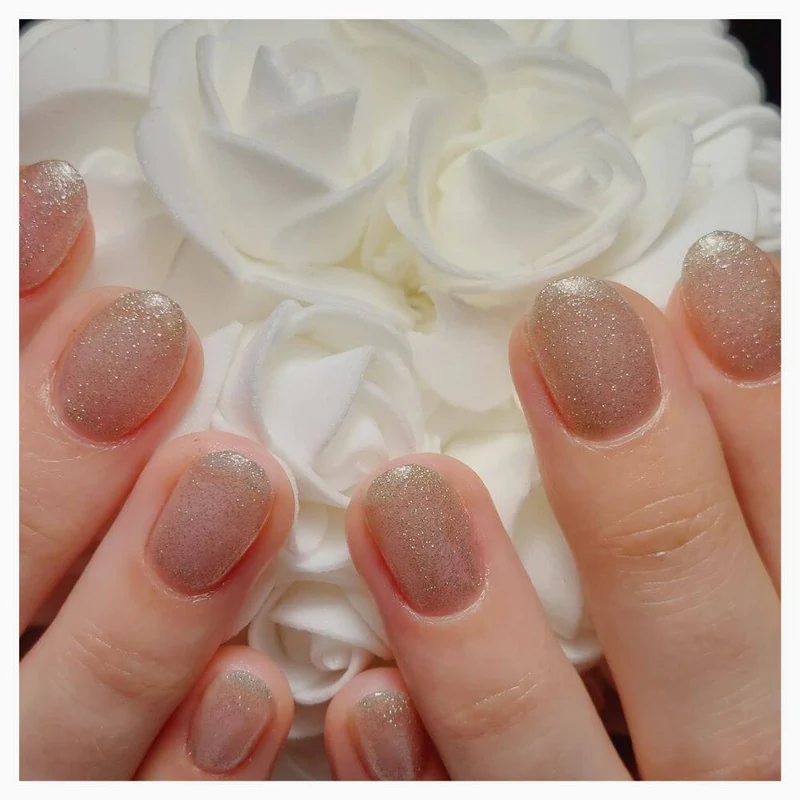 #716 Premium-GLITTER Color Gel 5ml Beige/leichter Lilastich