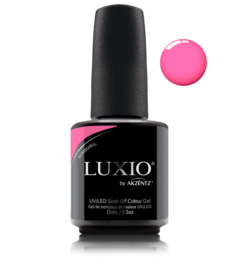 Luxio Bombshell Neon Pink gel nail polish 907