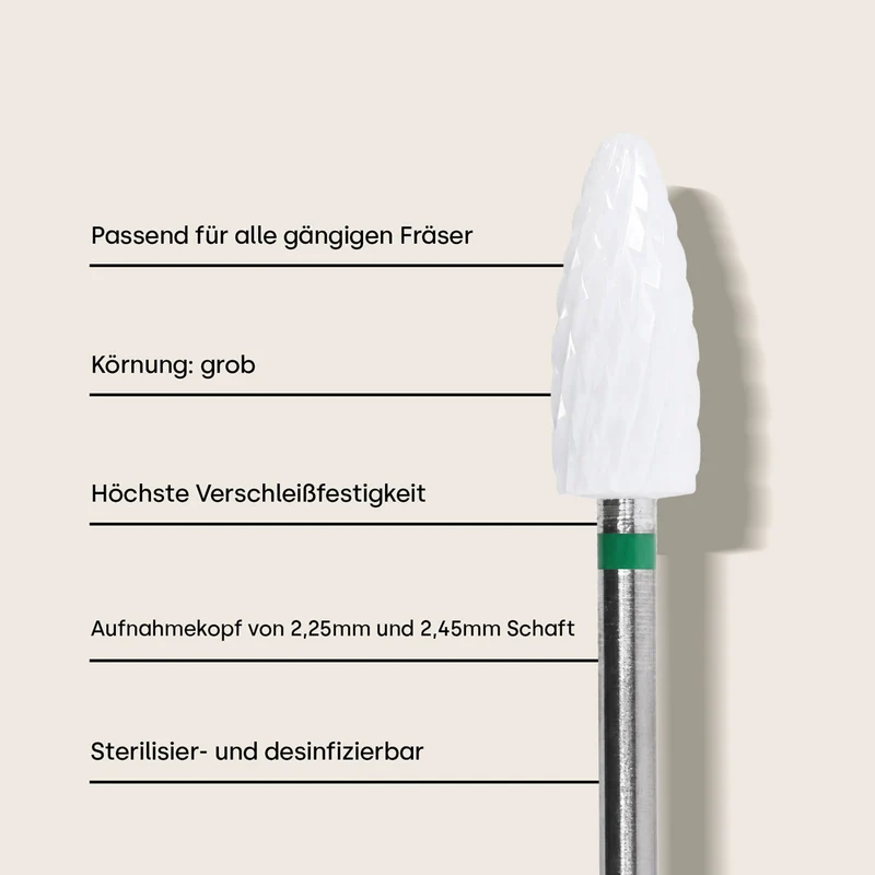 Nagelfräser Keramik-Bit grob