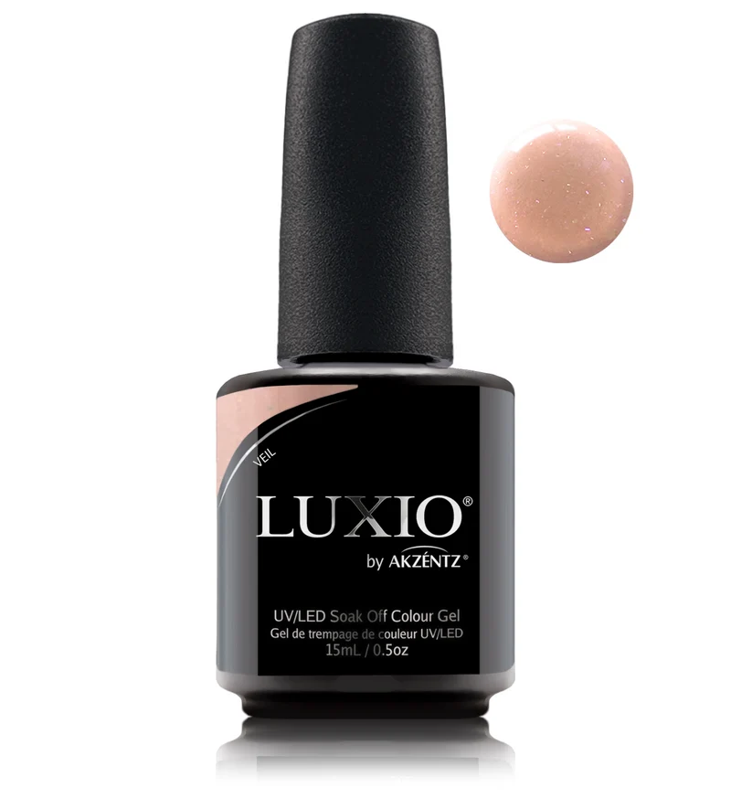 Luxio Veil gel nail polish with glitter