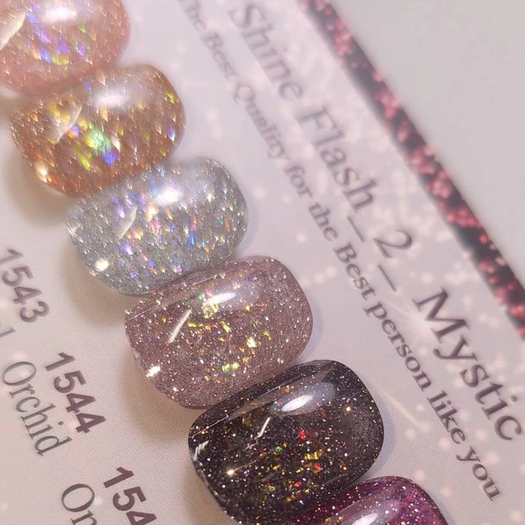 ICEGEL Shine Flash on / off Mystic gel polish 1541-1546