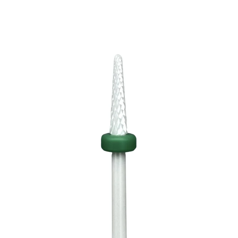 Ceramic e-file nail drill bit - Cone extra narrow, Medium grit, for Russian manicure nail drill bits for gel removal blending and cleaning under nail, gel x, thinning out gel under nail