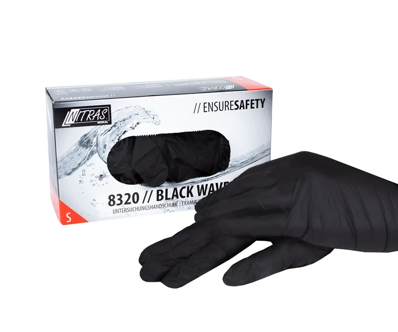 Nitril-Handschuhe puderfrei 100 St. schwarz, Gr. S