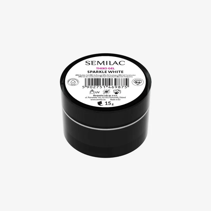 Sparkle White - Thixo Builder Gel 15ml SEMILAC