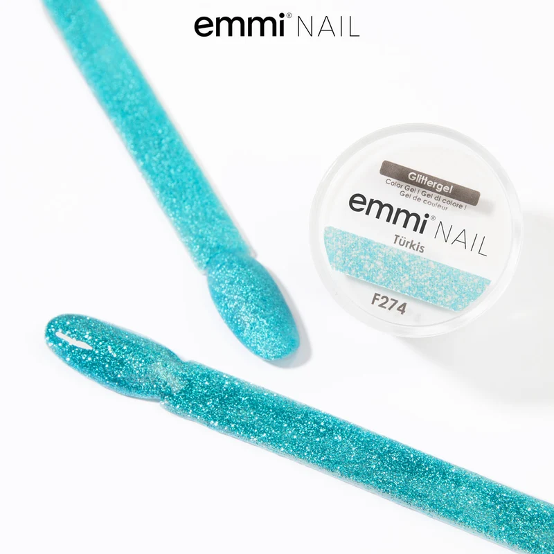 Glitter Farbgel Türkis 5ml | F274