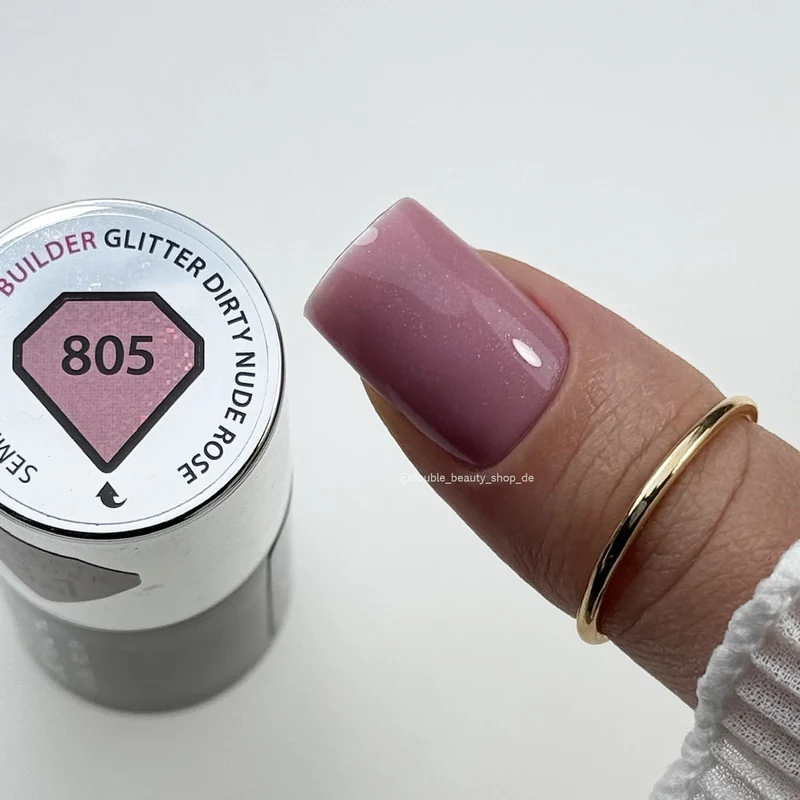 805 GLITTER DIRTY NUDE ROSE - Smart Builder Base Coat 8in1 7ml Semilac