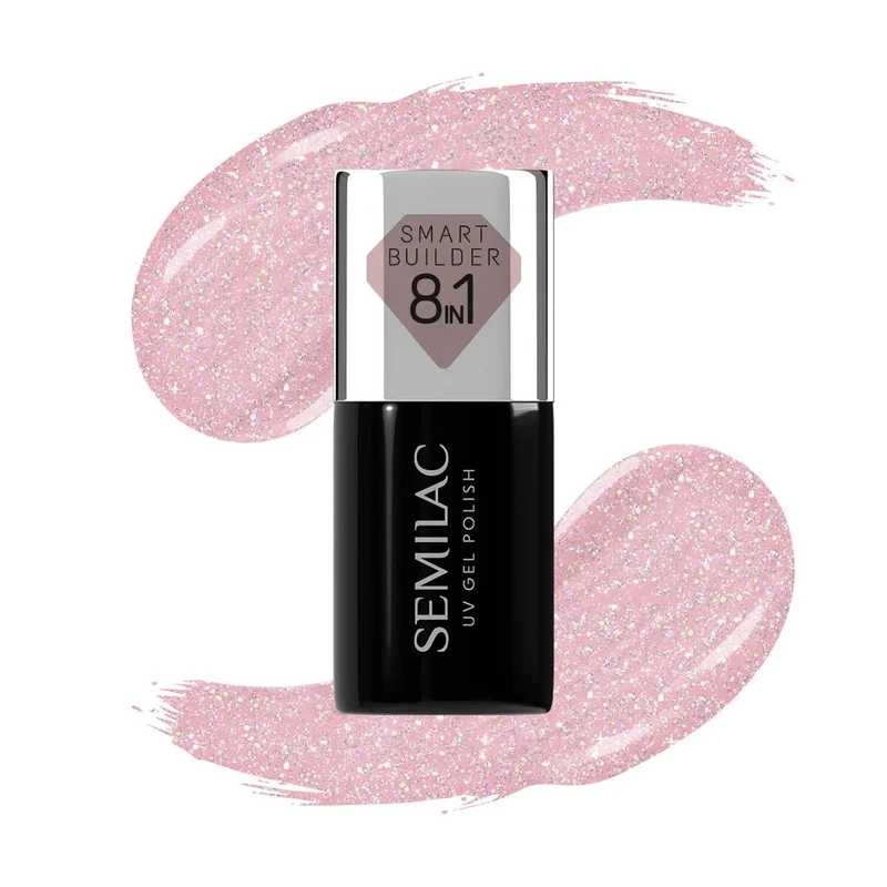 805 GLITTER DIRTY NUDE ROSE - Smart Builder Base Coat 8in1 7ml Semilac