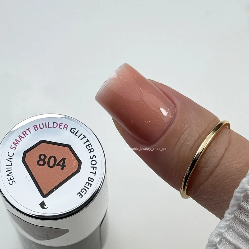 804 GLITTER SOFT BEIGE - Smart Builder Base Coat 8in1 7ml Semilac