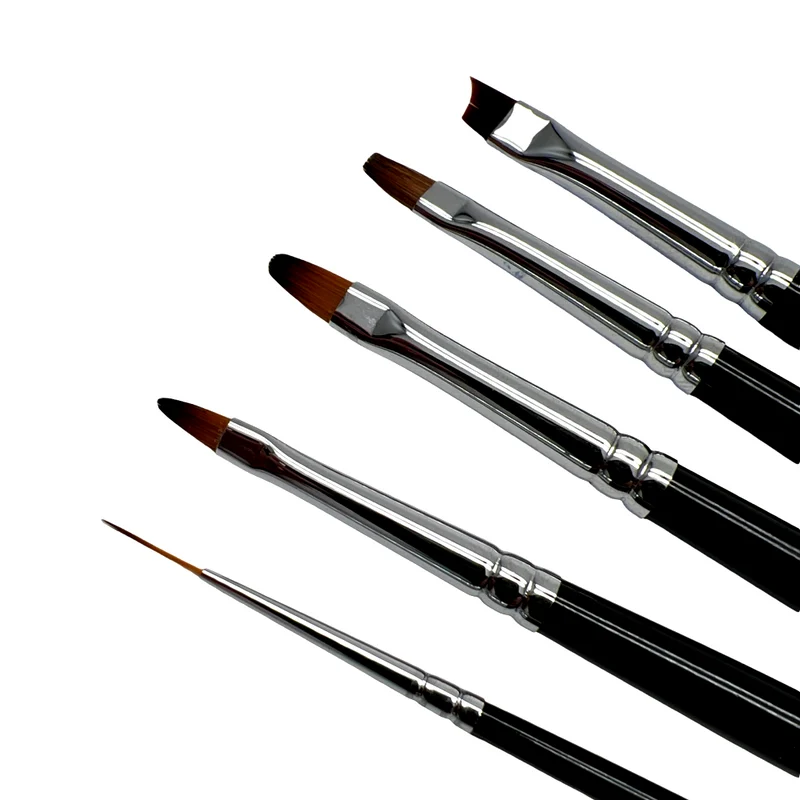 Roubloff Ju.Bilej 5 pcs gel leveling nail art brush kit