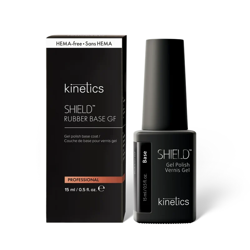 NEU Kinetics SHIELD Rubber+ Base GF GLOW FREE 15ml Ohne Leuchten im UV-Licht
