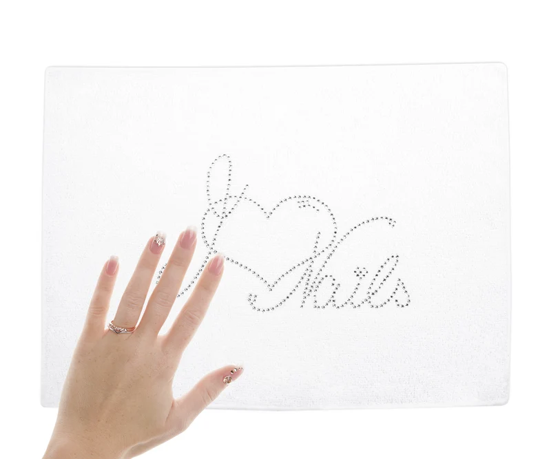 Handtuch mit Strasssteinen 40,5x29,5cm