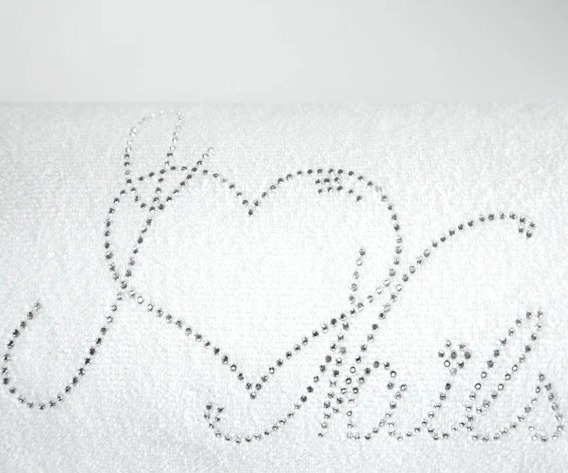 Handtuch mit Strasssteinen 40,5x29,5cm