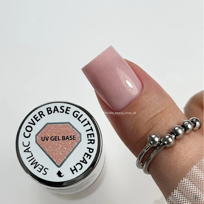 Glitter Peach - Skin Tone Cover Base Coat 7ml Semilac
