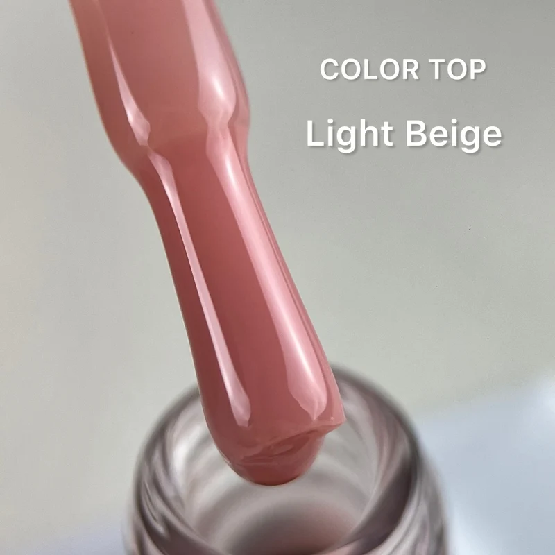 Color Top Coat Light Beige NO WIPE 12ml von Love My Nails TPO-free