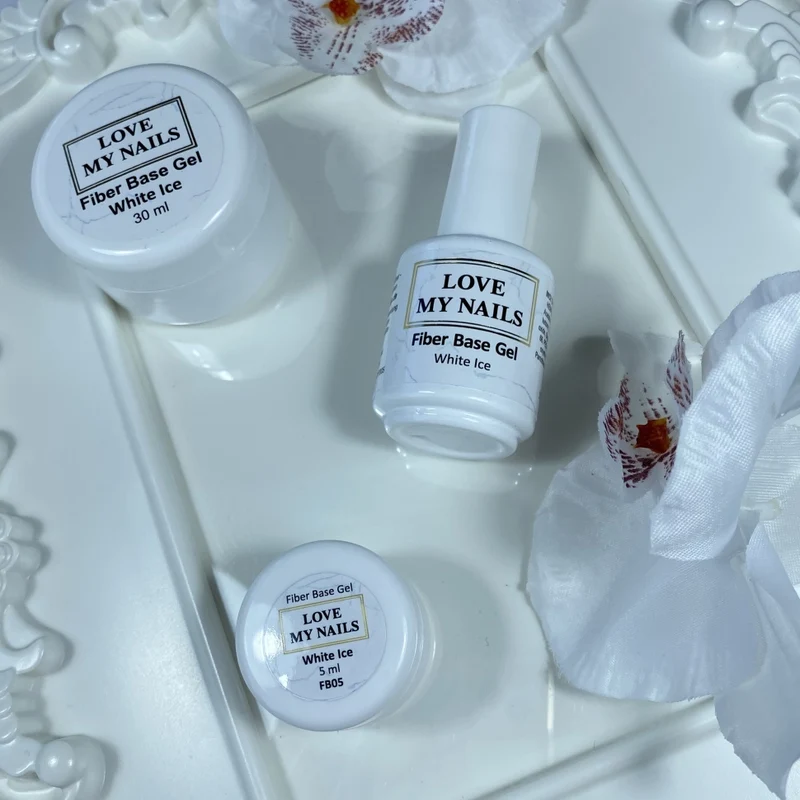 Fiber Base Gel für Problemnägel 5ml-30ml (White Ice) TPO-Free