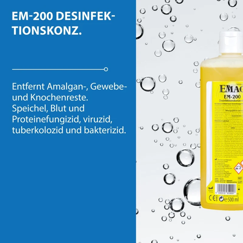 Desinfektionskonzentrat für Ultraschallgeräte EM-200 500ml