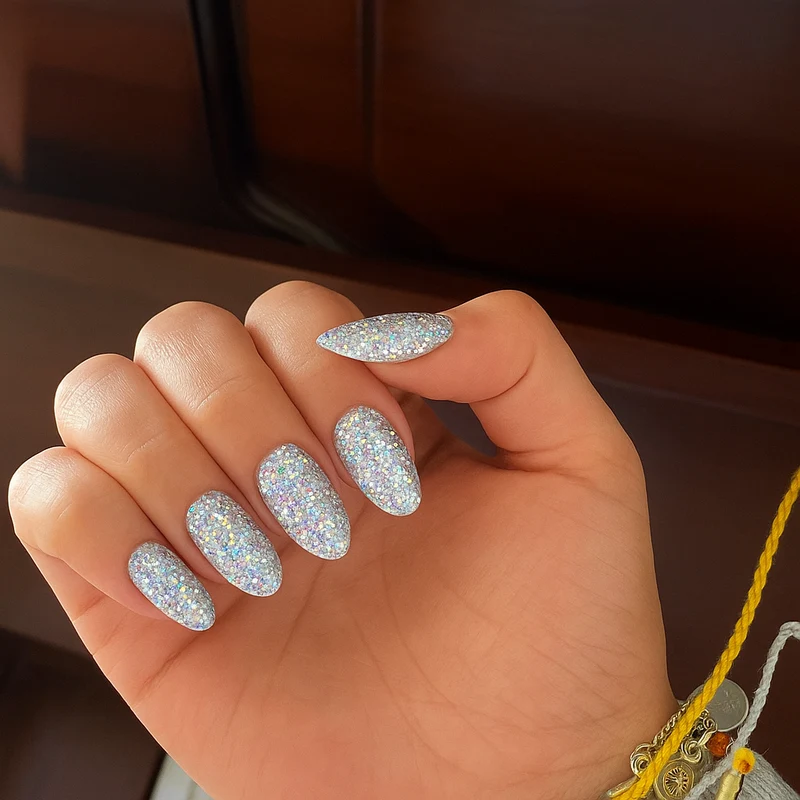 Glitter Farbgel Silver Rainbow 5ml | F270
