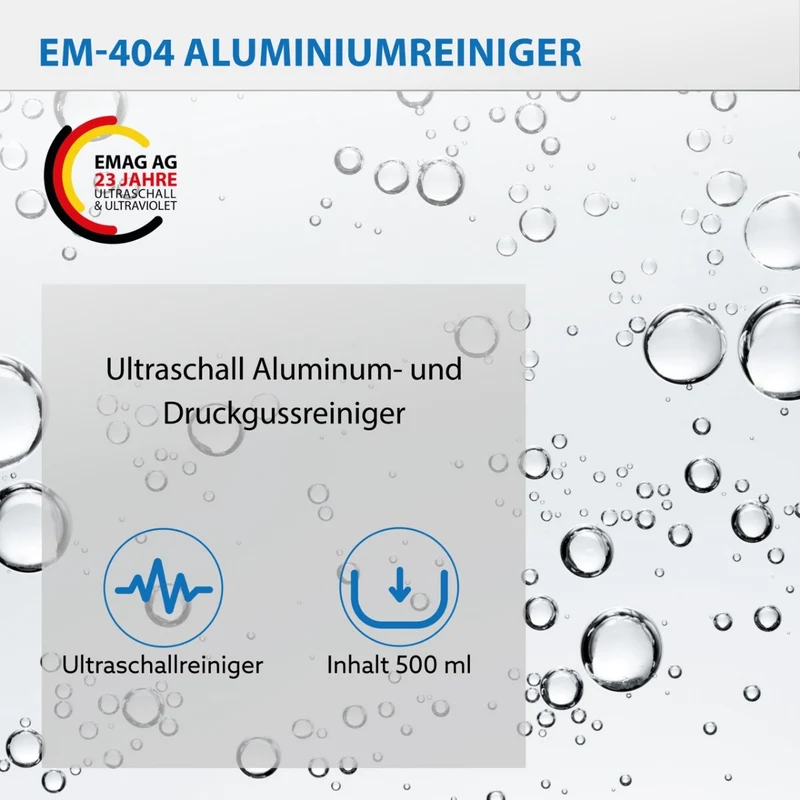 Aluminium- und Druckguss-/Edelmetallreiniger für Ultraschallgeräte EM-404 500ml