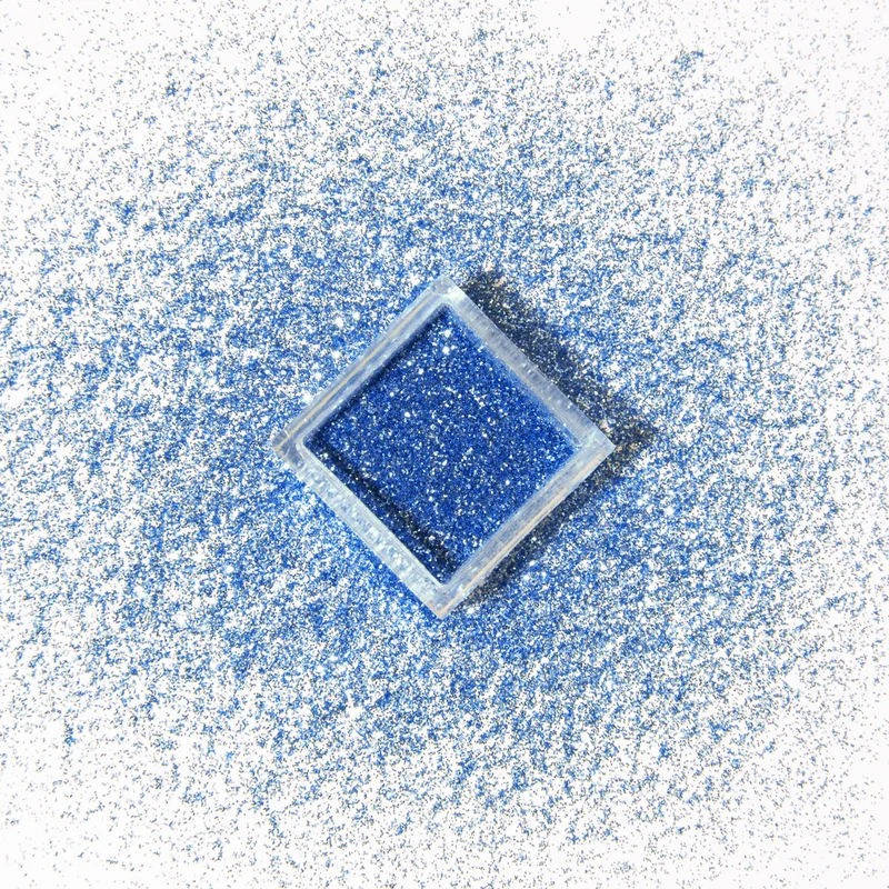Glitterpuder blau