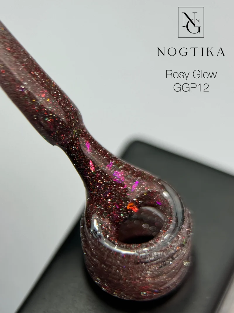 Glitter Gel Polish # 12 Rosy Glow (12ml) TPO-free